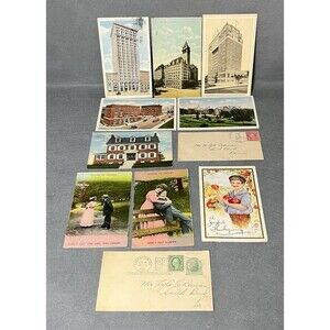 Antique WW1 era Postcards & Letters-Dated 1917 To 1918-South Bend Pennsylvania